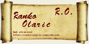 Ranko Olarić vizit kartica